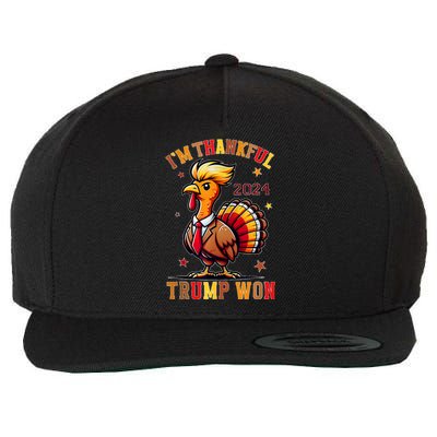 Trump Thanksgiving Im Thankful Trump Won Wool Snapback Cap