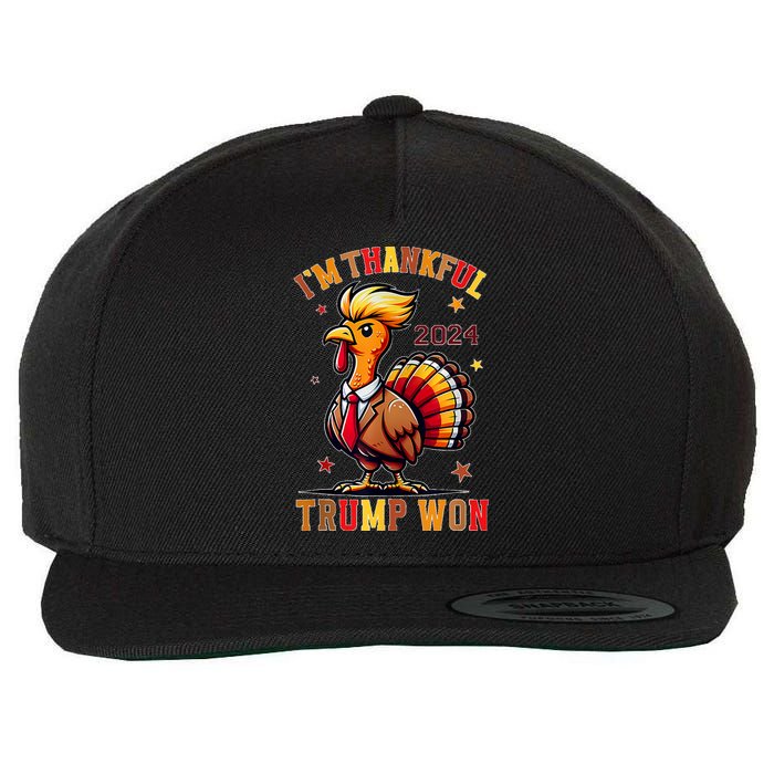 Trump Thanksgiving Im Thankful Trump Won Wool Snapback Cap