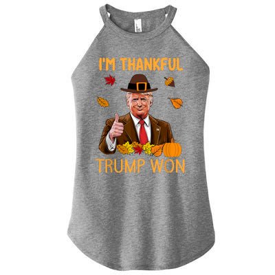 Trump Thanksgiving IM Thankful Trump Won Women's Perfect Tri Rocker Tank