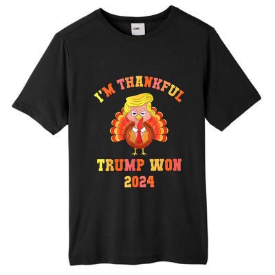 Trump Thanksgiving IM Thankful Trump Won Tall Fusion ChromaSoft Performance T-Shirt