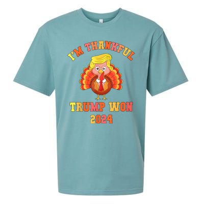 Trump Thanksgiving IM Thankful Trump Won Sueded Cloud Jersey T-Shirt