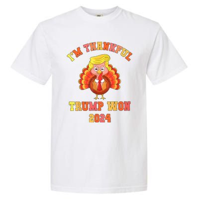 Trump Thanksgiving IM Thankful Trump Won Garment-Dyed Heavyweight T-Shirt