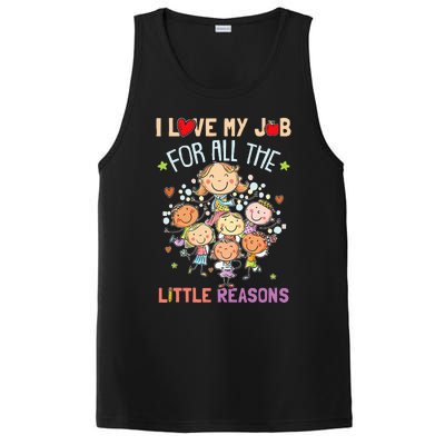 Teacher Teaching I Love My Job For All The Little Reasons PosiCharge Competitor Tank