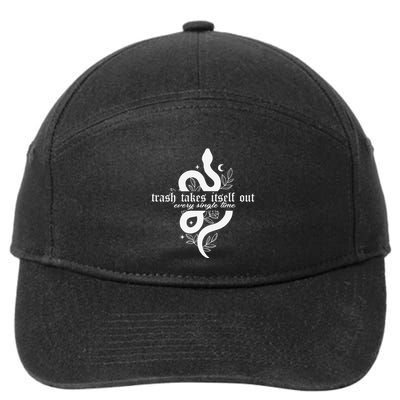 Trash Takes Itself Out Every Single Time Funny 7-Panel Snapback Hat