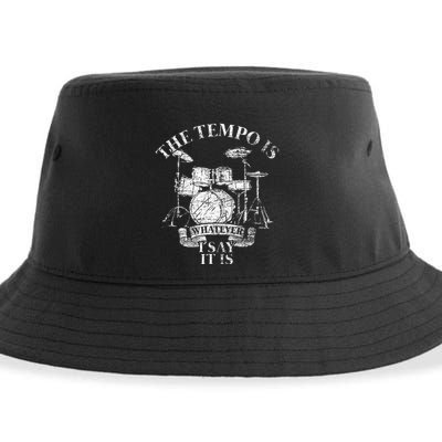 The Tempo Is Whatever I Say It Is Drums Sustainable Bucket Hat
