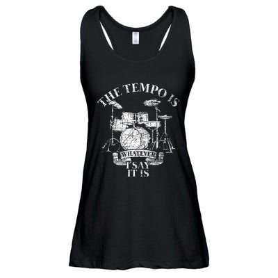 The Tempo Is Whatever I Say It Is Drums Ladies Essential Flowy Tank