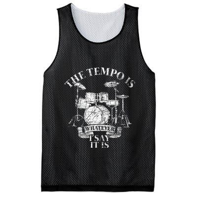 The Tempo Is Whatever I Say It Is Drums Mesh Reversible Basketball Jersey Tank