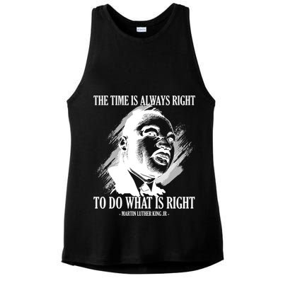 The Time Is Always Right To Do What Is Right Martin Luther King Quote Ladies PosiCharge Tri-Blend Wicking Tank