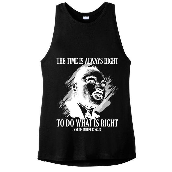 The Time Is Always Right To Do What Is Right Martin Luther King Quote Ladies PosiCharge Tri-Blend Wicking Tank