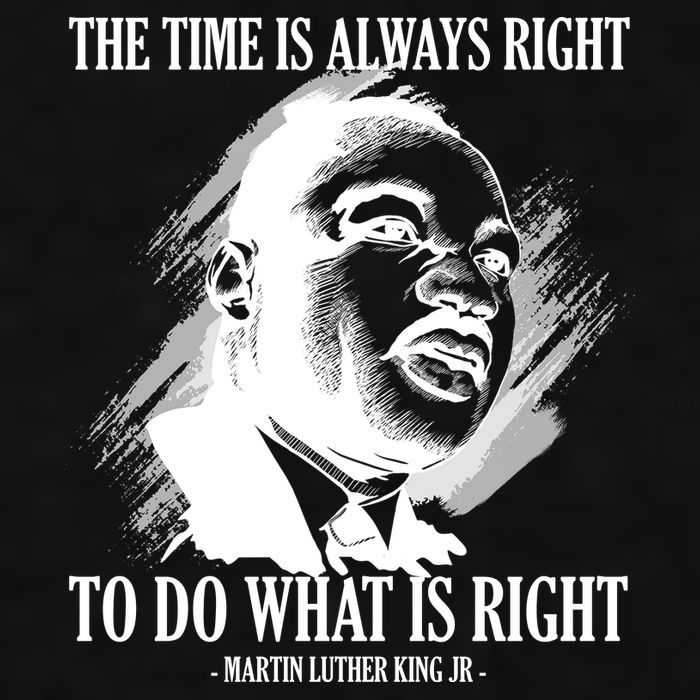 The Time Is Always Right To Do What Is Right Martin Luther King Quote Ladies PosiCharge Tri-Blend Wicking Tank