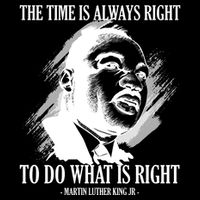The Time Is Always Right To Do What Is Right Martin Luther King Quote 7-Panel Snapback Hat