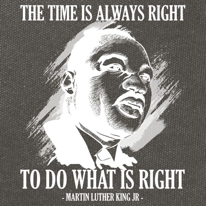 The Time Is Always Right To Do What Is Right Martin Luther King Quote Cotton Canvas Backpack