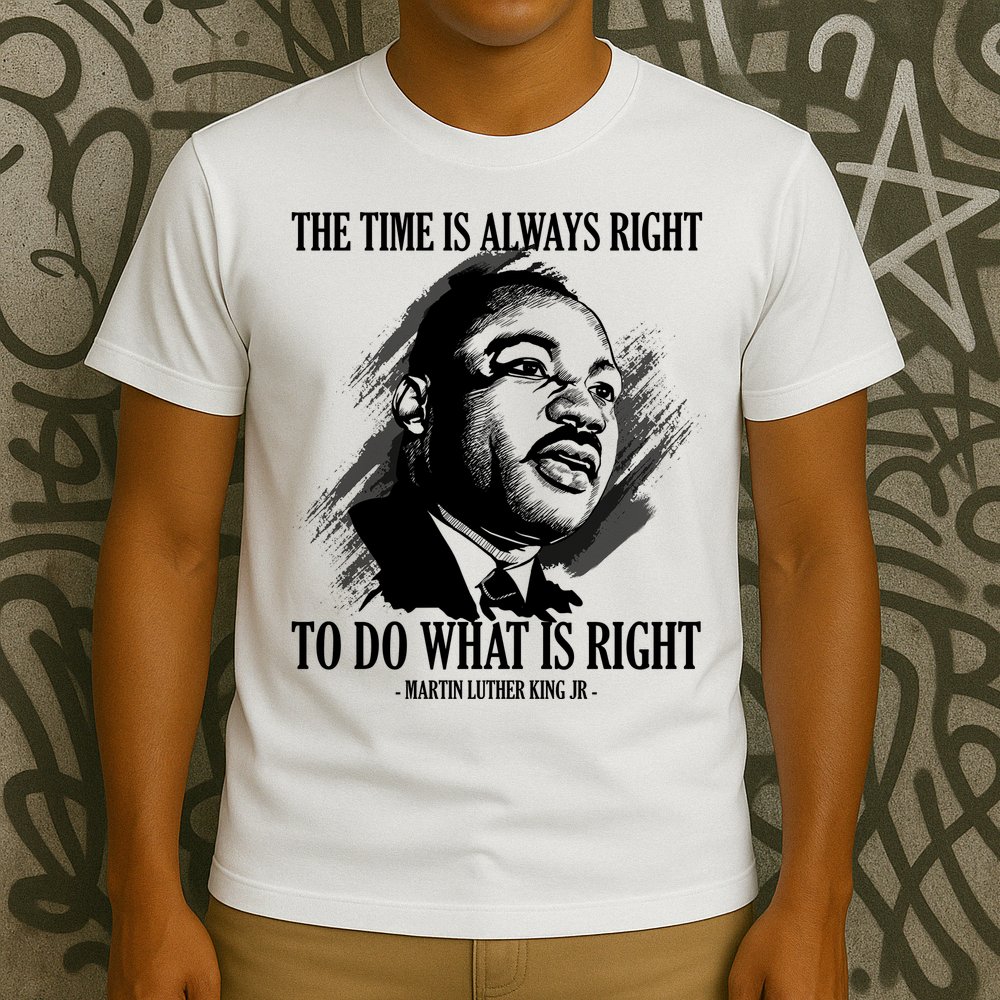 The Time Is Always Right To Do What Is Right Martin Luther King Quote T-Shirt