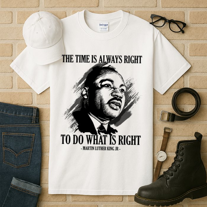 The Time Is Always Right To Do What Is Right Martin Luther King Quote Tall T-Shirt