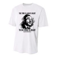 The Time Is Always Right To Do What Is Right Martin Luther King Quote Youth Performance Sprint T-Shirt