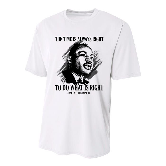 The Time Is Always Right To Do What Is Right Martin Luther King Quote Youth Performance Sprint T-Shirt