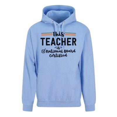 This Teacher Is National Board Certified Education Educator Funny Gift Unisex Surf Hoodie