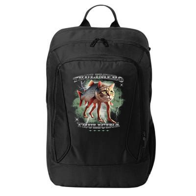 Trulimero Truli Italian Brainrot Meme Cats Head On A Fish City Backpack