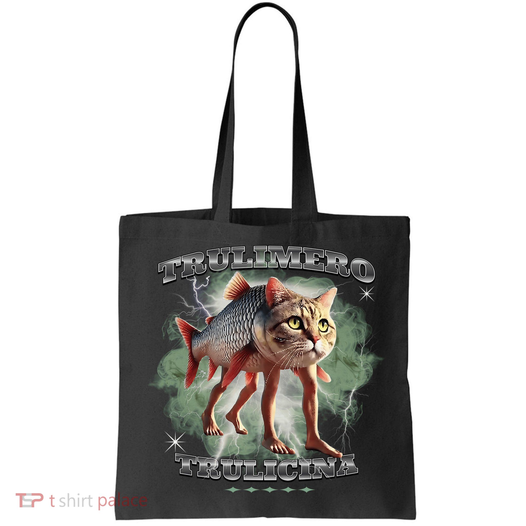 Trulimero Truli Italian Brainrot Meme Cats Head On A Fish Bag