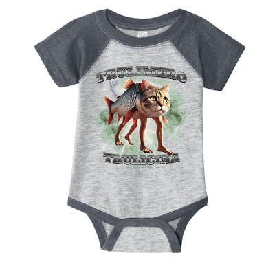 Trulimero Truli Italian Brainrot Meme Cats Head On A Fish Infant Baby Jersey Bodysuit