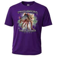 Trulimero Truli Italian Brainrot Meme Cats Head On A Fish Cooling Performance Crew T-Shirt