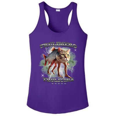 Trulimero Truli Italian Brainrot Meme Cats Head On A Fish Ladies PosiCharge Competitor Racerback Tank