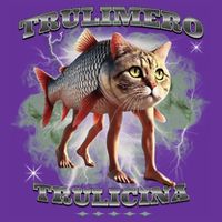 Trulimero Truli Italian Brainrot Meme Cats Head On A Fish Baby Bodysuit
