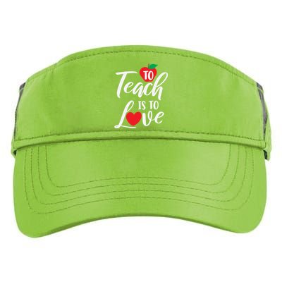 To Teach Is To Love February 14th Teacher Appreciation Gift Adult Drive Performance Visor