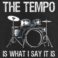 The Tempo Is What I Say It Is Gift Funny Drummer Garment-Dyed Fleece Hoodie