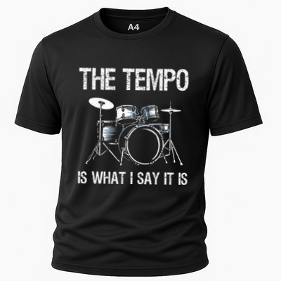 The Tempo Is What I Say It Is Gift Funny Drummer Performance Shirt