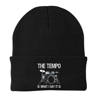 The Tempo Is What I Say It Is Gift Funny Drummer Beanie