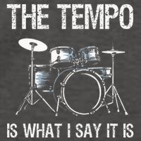 The Tempo Is What I Say It Is Gift Funny Drummer Vector Backpack