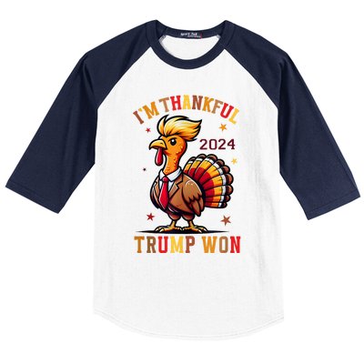 Trump Thanksgiving IM Thankful Trump Won Baseball Sleeve Shirt