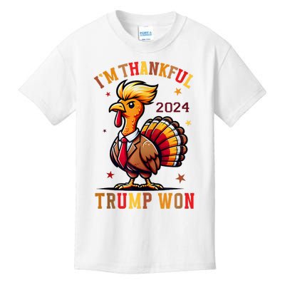 Trump Thanksgiving IM Thankful Trump Won Kids T-Shirt