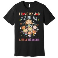 Teacher Teaching I Love My Job For All The Little Reasons Premium T-Shirt