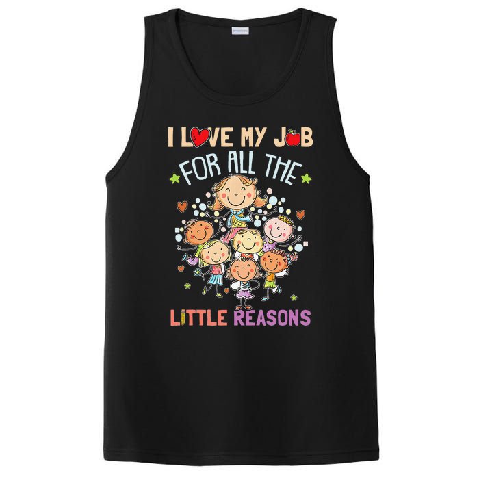 Teacher Teaching I Love My Job For All The Little Reasons PosiCharge Competitor Tank