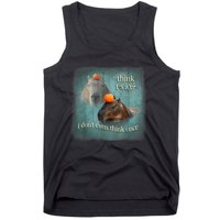 Think Twice? I Don’T Even Think Once Funny Capybara Word Art Tank Top