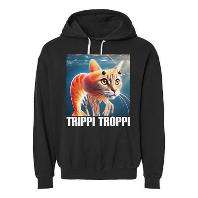 Trippi Troppi Italian Brainrot Meme Garment-Dyed Fleece Hoodie
