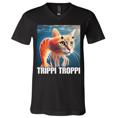 Trippi Troppi Italian Brainrot Meme V-Neck T-Shirt