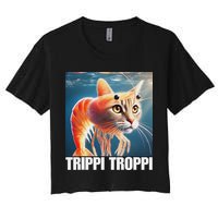 Trippi Troppi Italian Brainrot Meme Women's Crop Top Tee