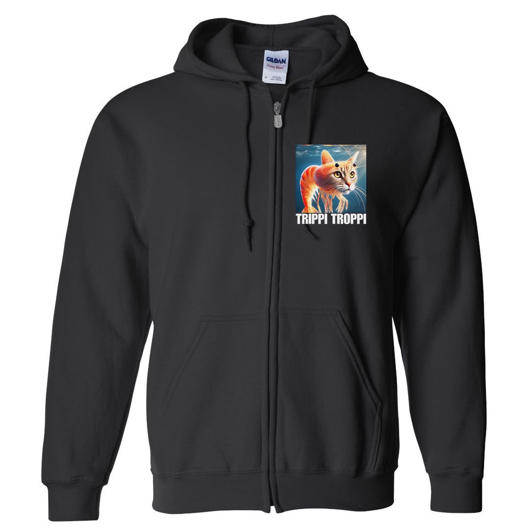 Trippi Troppi Italian Brainrot Meme Full Zip Hoodie