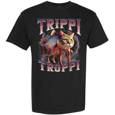  Trippi Troppi - Italian Brainrot Meme Cat Garment-Dyed Heavyweight T-Shirt