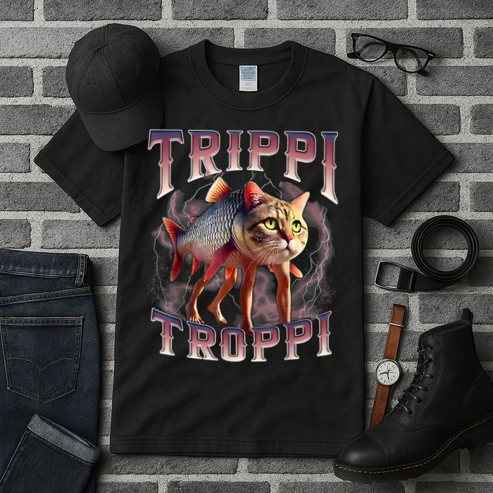  Trippi Troppi - Italian Brainrot Meme Cat Tall T-Shirt