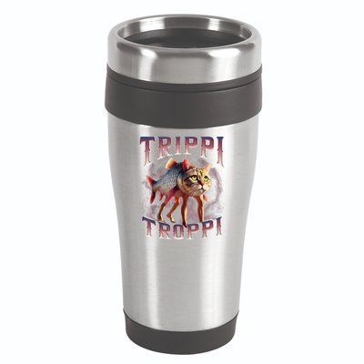  Trippi Troppi - Italian Brainrot Meme Cat 16oz Travel Tumbler