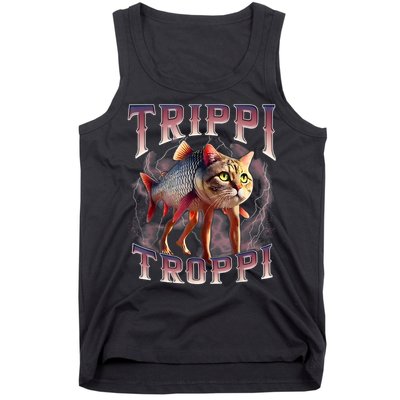  Trippi Troppi - Italian Brainrot Meme Cat Tank Top