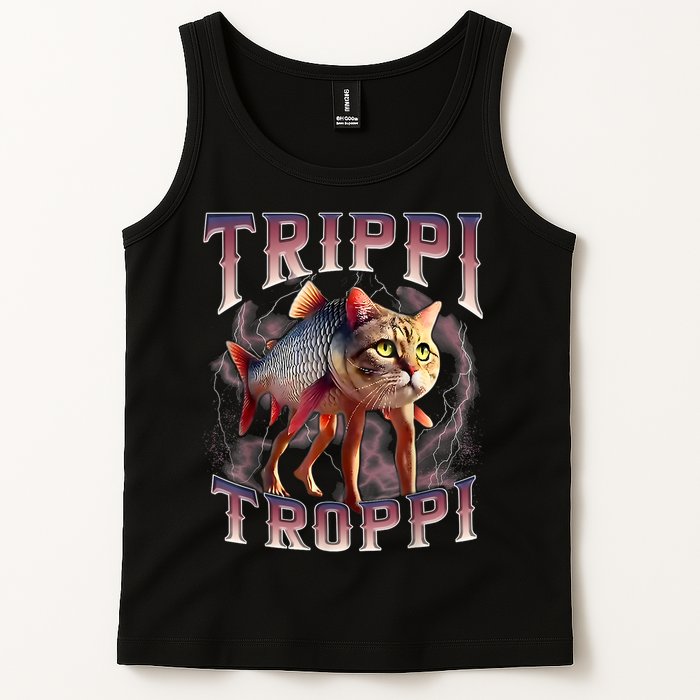  Trippi Troppi - Italian Brainrot Meme Cat Tank Top