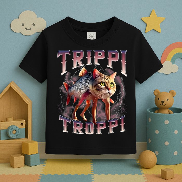  Trippi Troppi - Italian Brainrot Meme Cat Toddler T-Shirt