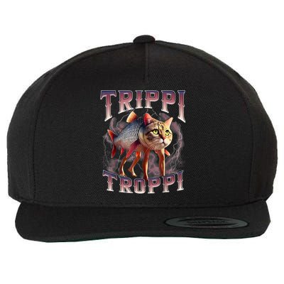  Trippi Troppi - Italian Brainrot Meme Cat Wool Snapback Cap