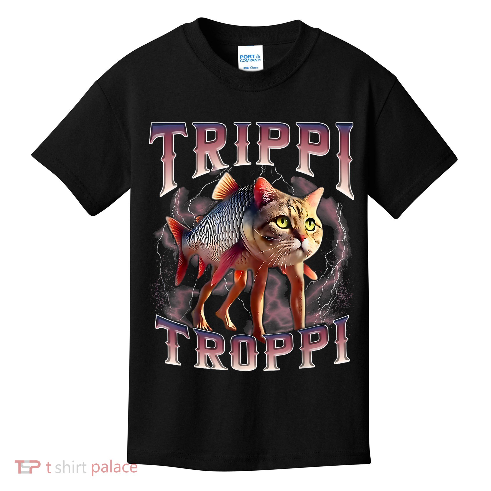  Trippi Troppi - Italian Brainrot Meme Cat Kids T-Shirt