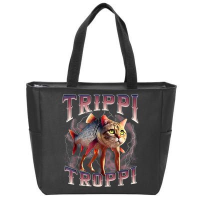  Trippi Troppi - Italian Brainrot Meme Cat Zip Tote Bag